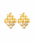 Oval Zircon Aurelia Geometric Stud Series