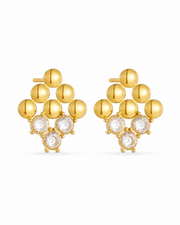 Round Zircon Aurelia Geometric Stud Series