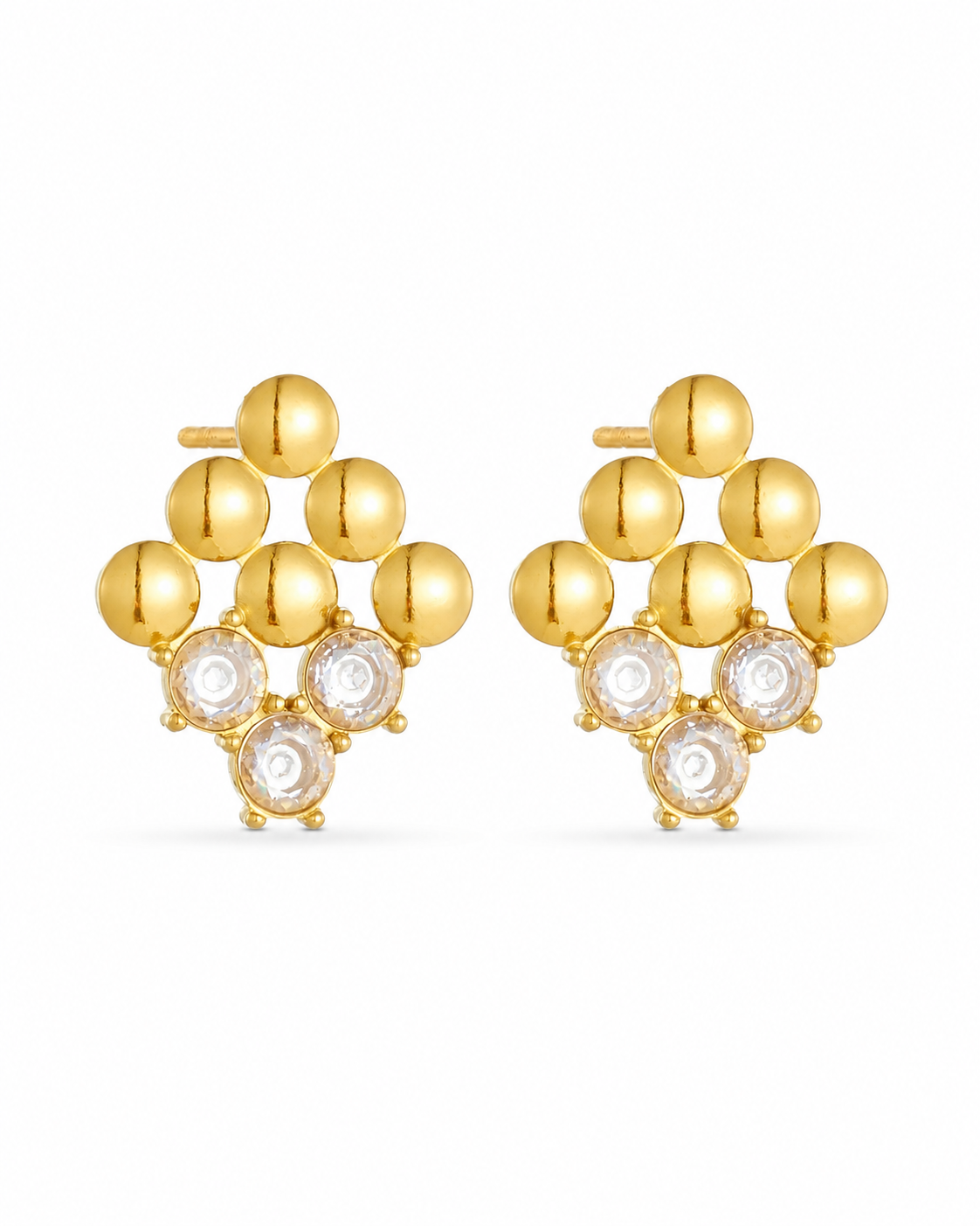 Round Zircon Aurelia Geometric Stud Series