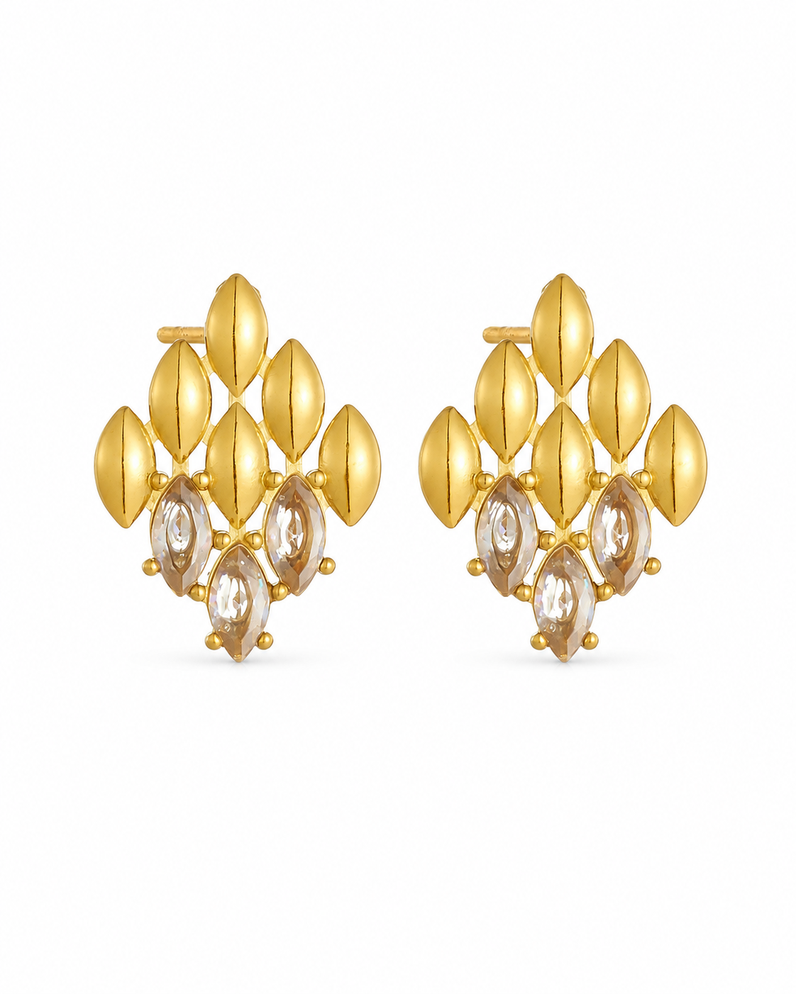 Marquise Zircon Aurelia Geometric Stud Series