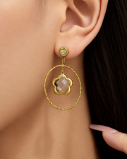 Fleur Glass Hoop Earrings additional view 7