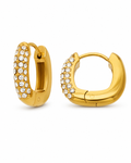 Pavé Dome Huggie Earrings