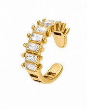 Gold Baguette Crystal Ear Cuff