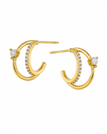 Orbit Crystal Hoop Earrings with approx