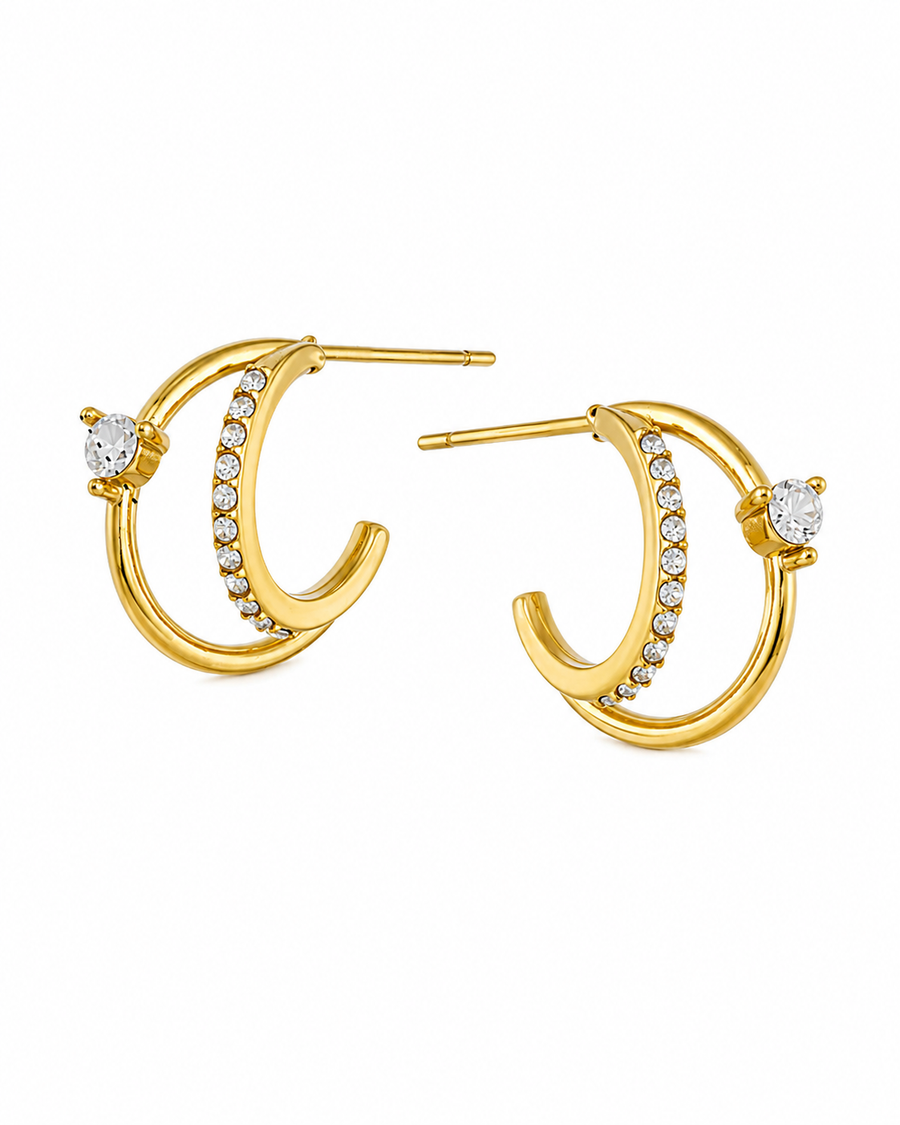 Orbit Crystal Hoop Earrings