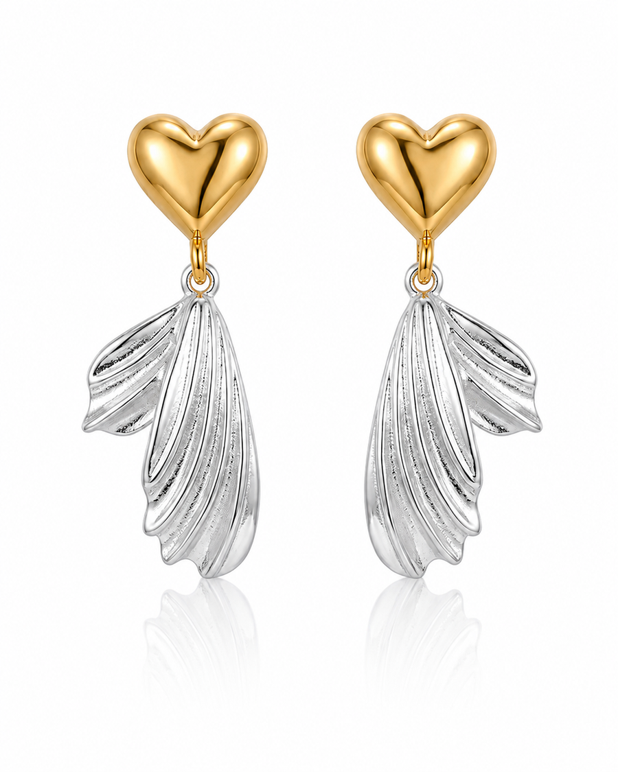 Amora Heart Wing Earrings