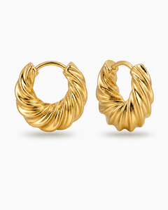 Croissant Twist Hoop Earrings