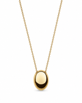 Gold Sculpted Pebble Necklace