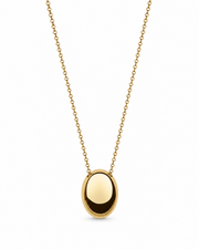 Gold Sculpted Pebble Necklace