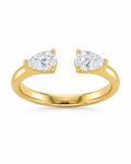 Gold Twin Marquise Open Ring