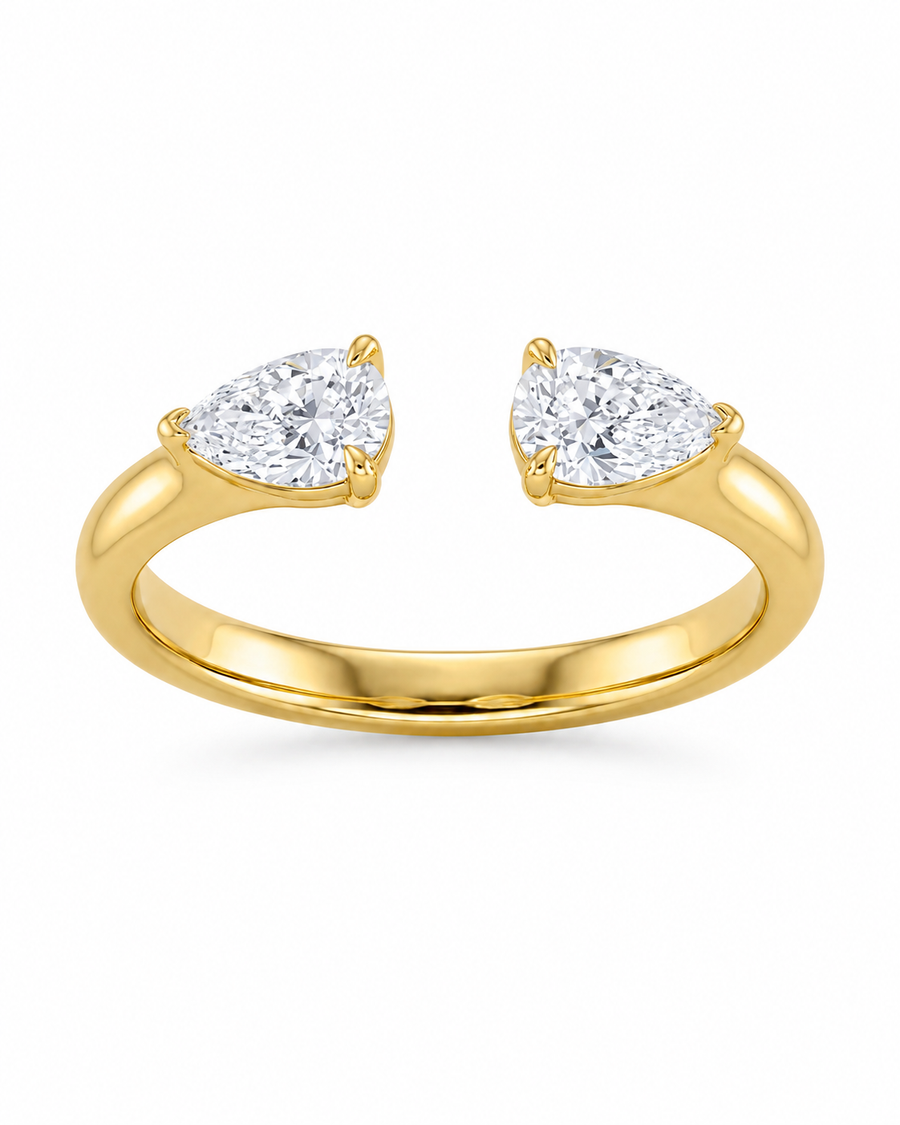 Twin Marquise Open Ring