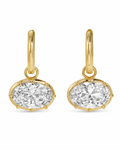 Gold Hailey Oval Drop Earrings