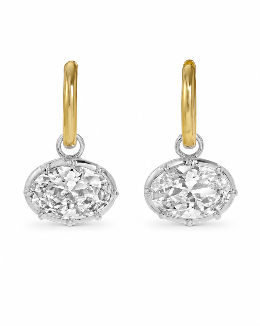 Hailey Oval Drop Earrings