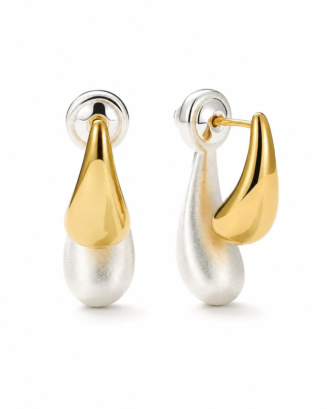 Mira Two-Tone Drop Earrings