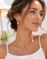 Mira Two-Tone Drop Earrings alternate view