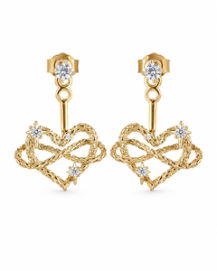 Amora Interlocking Heart Earrings