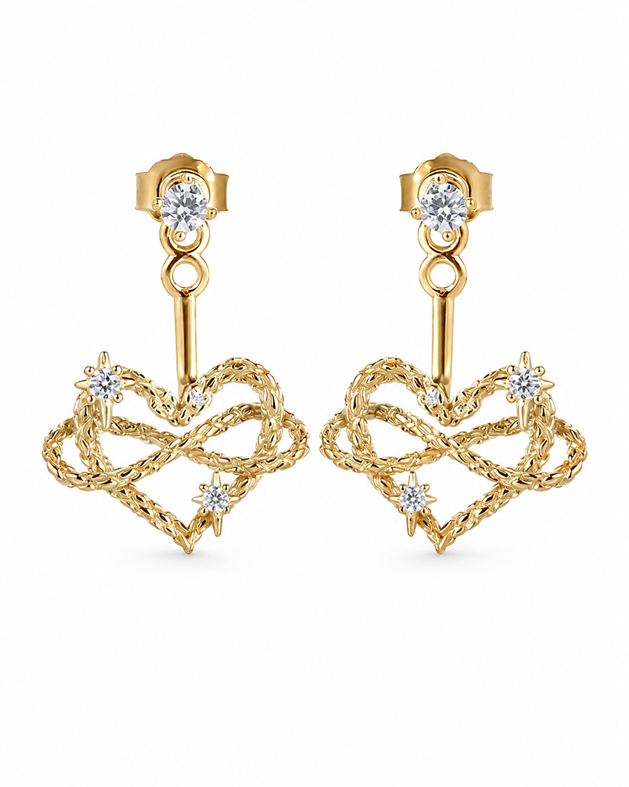 Amora Interlocking Heart Earrings