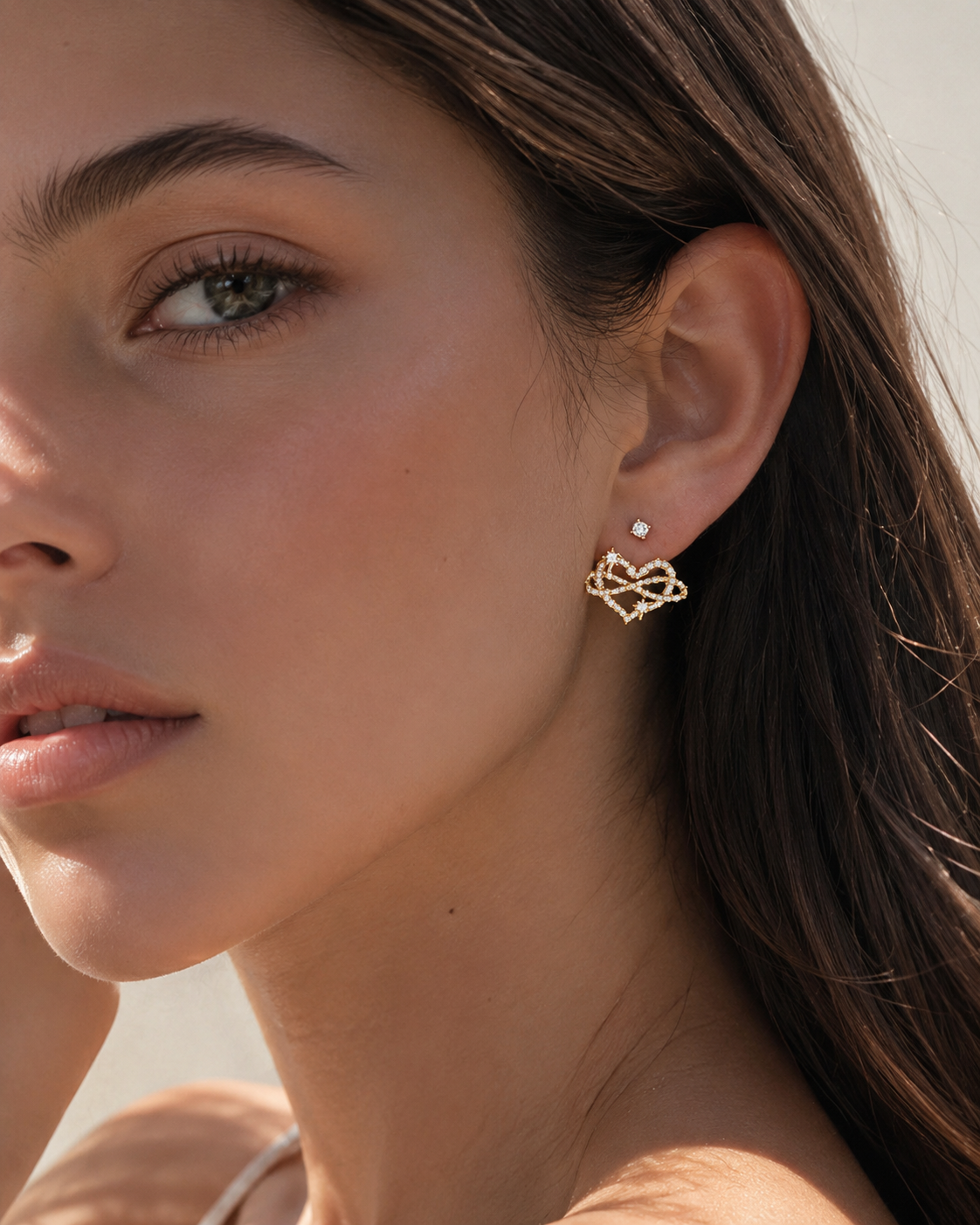 Amora Interlocking Heart Earrings additional view 3