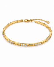 Gold Éclat Crystal Link Bracelet