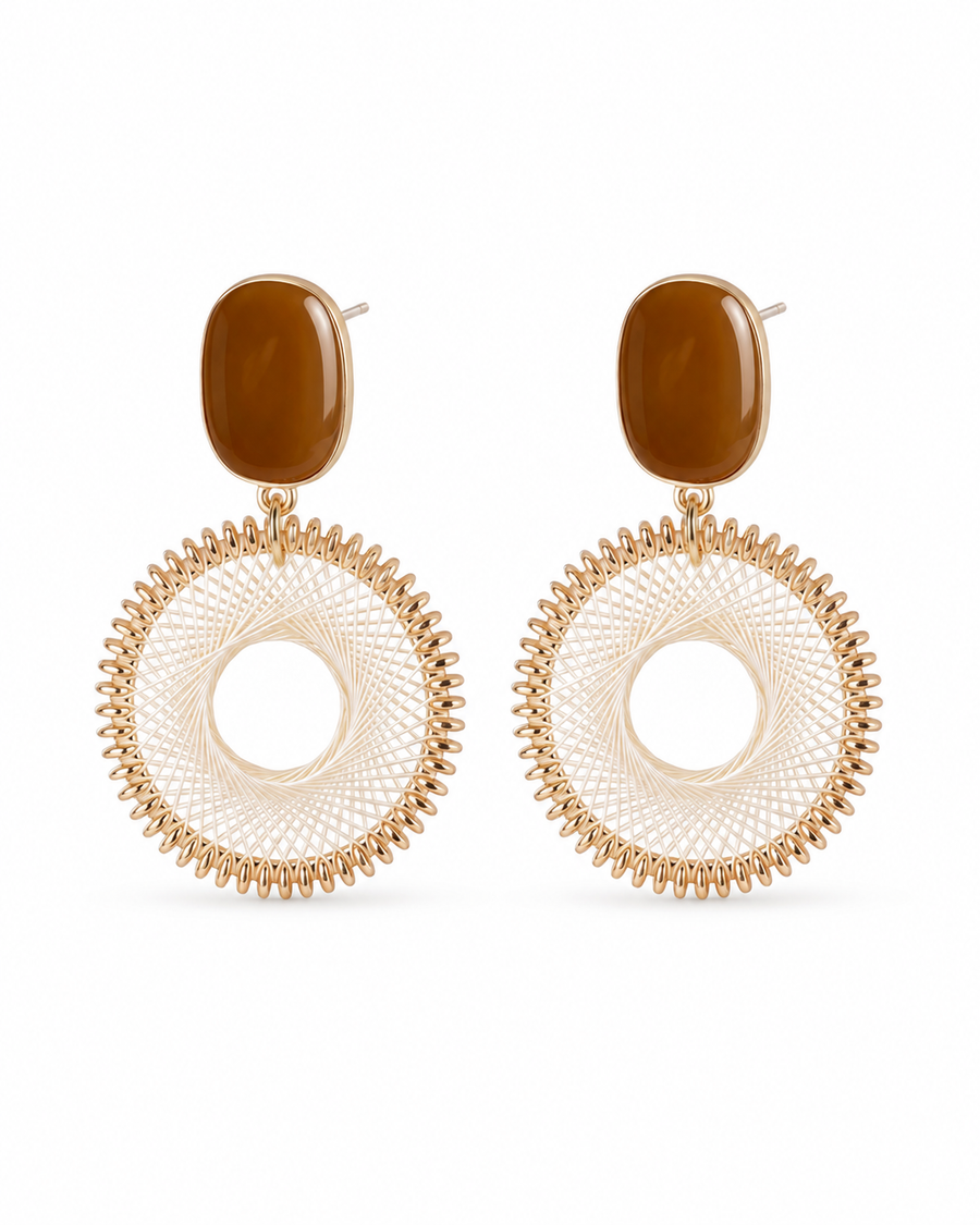 Solène Woven Circle Earrings