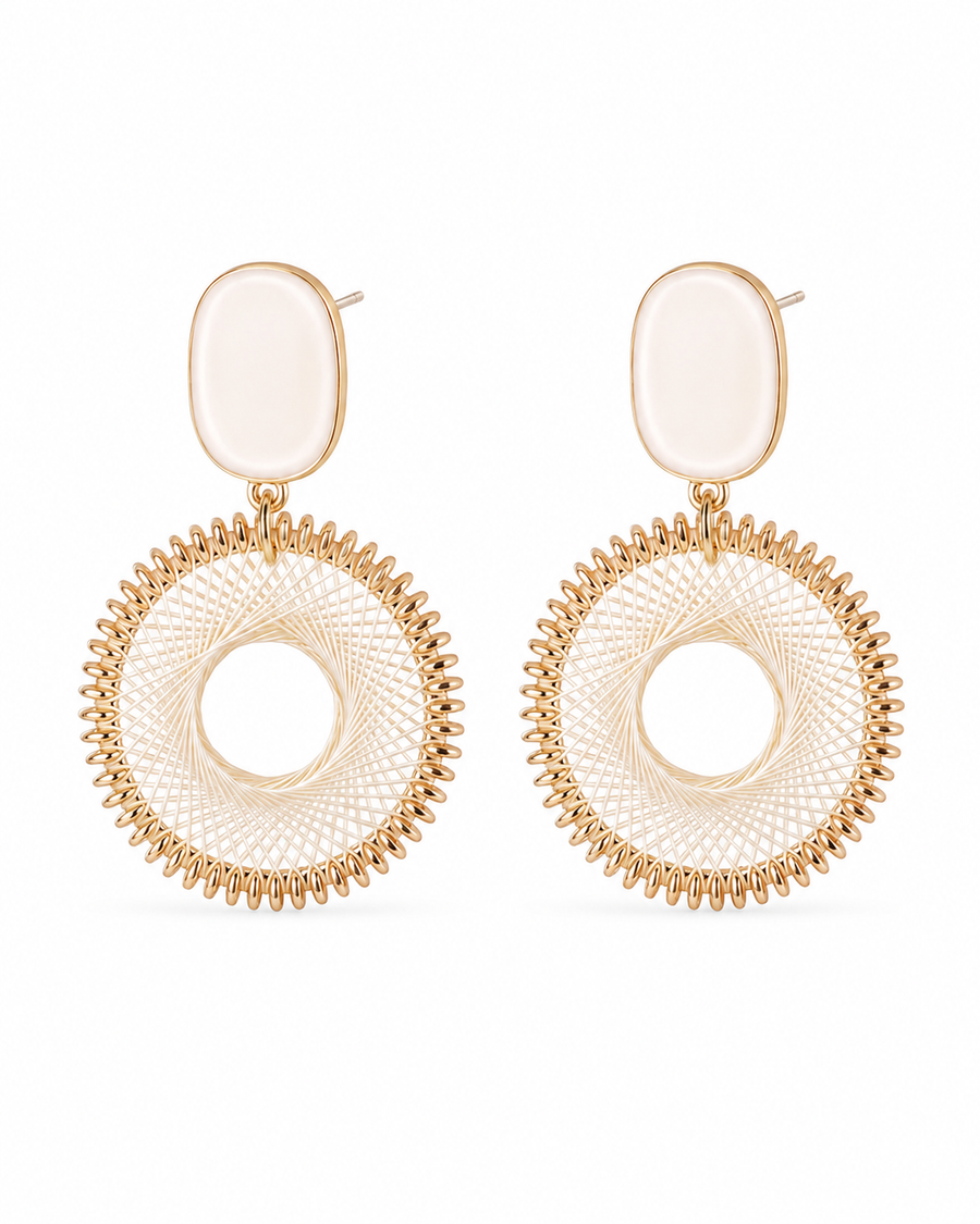 Solène Woven Circle Earrings