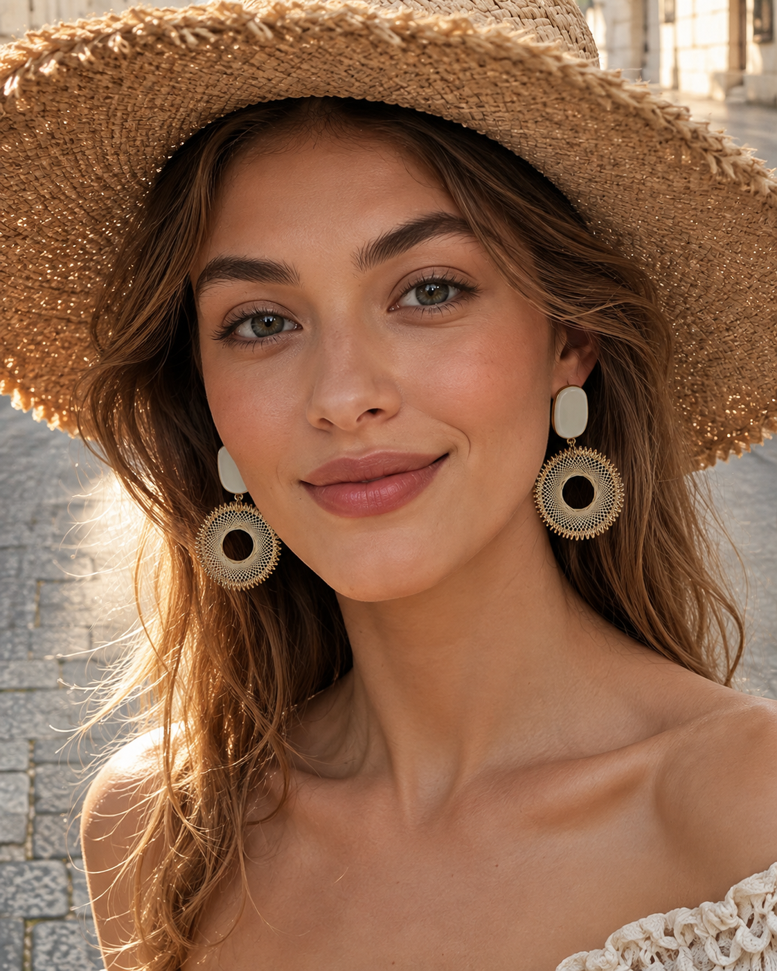 Solène Woven Circle Earrings additional view 5