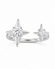 Silver Nova Crystal Star Ring
