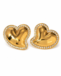 Amora Puffed Heart Earrings