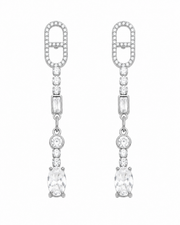 Link Drop / Silver Crystal Drop Earring Series