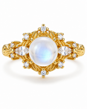 Moonstone Oval Moonlit Romance Ring Series