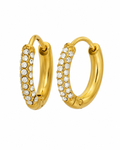 Pavé Huggie Hoop Earrings