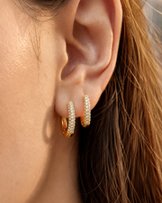 Pavé Huggie Hoop Earrings additional view 3