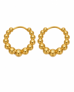 Beaded Huggie Hoop Earrings