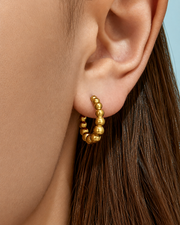 Beaded Huggie Hoop Earrings additional view 4