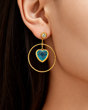 Crystal Heart Drop Earrings additional view 7