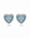 Sacred Heart Turquoise Studs