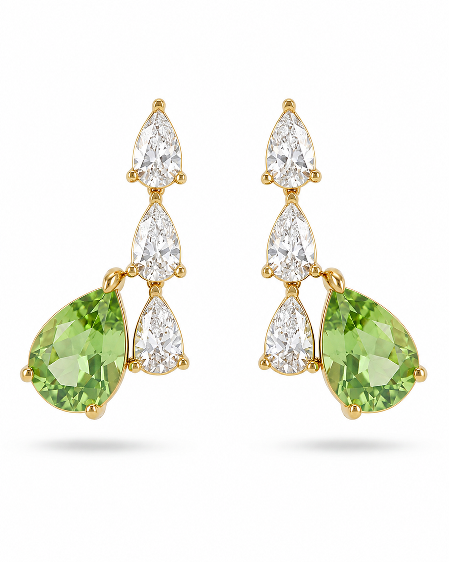Verde Cascade Drop Earrings