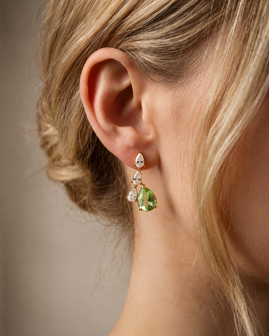 Verde Cascade Drop Earrings