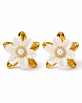 Solea Sculptural Flower Earrings with approx