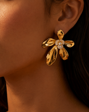 Solea Sculptural Flower Earrings with approx additional view 3