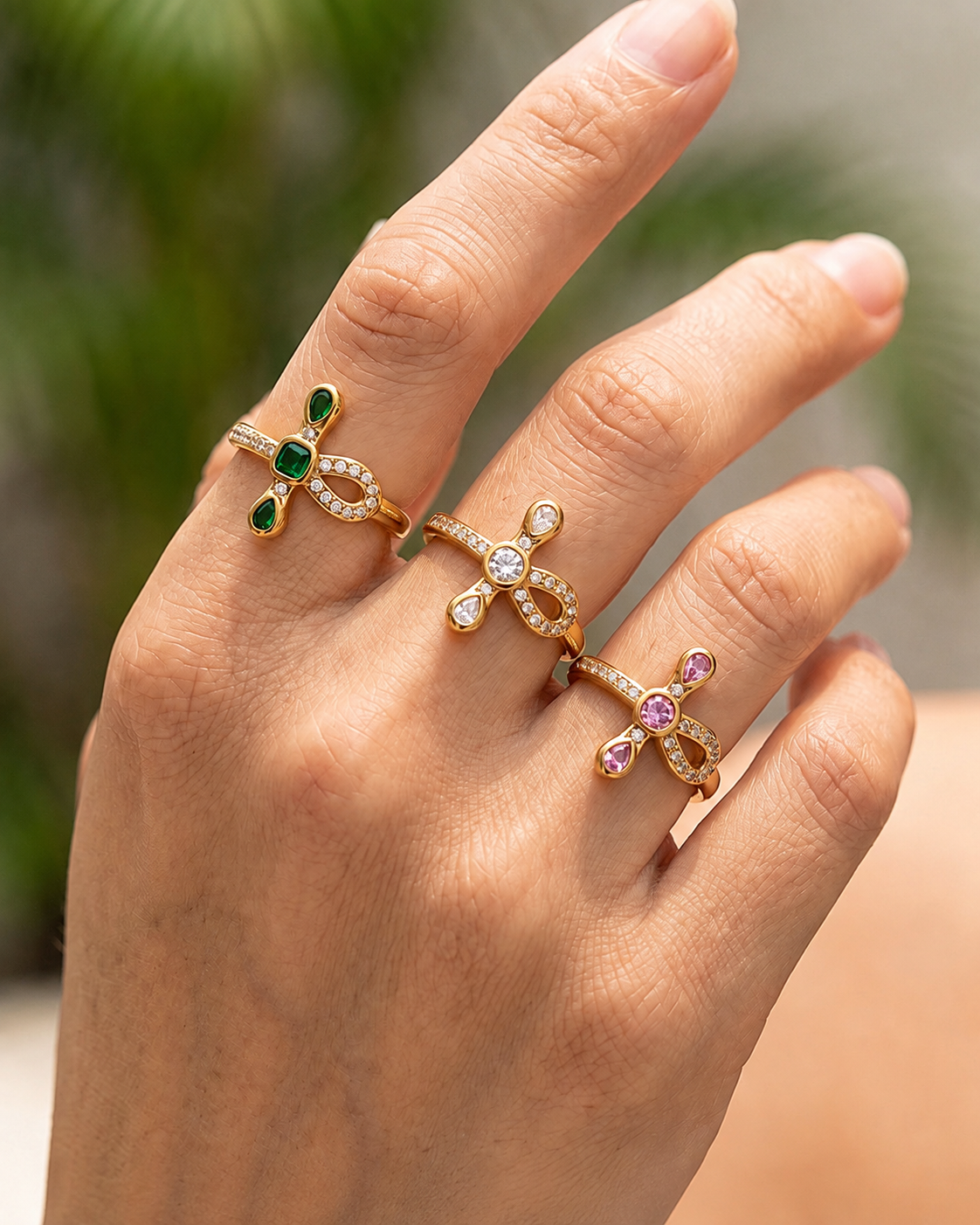 Ribbon Knot Crystal Ring additional view 4