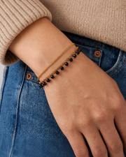 Black Beaded Chain Bracelet alternate view