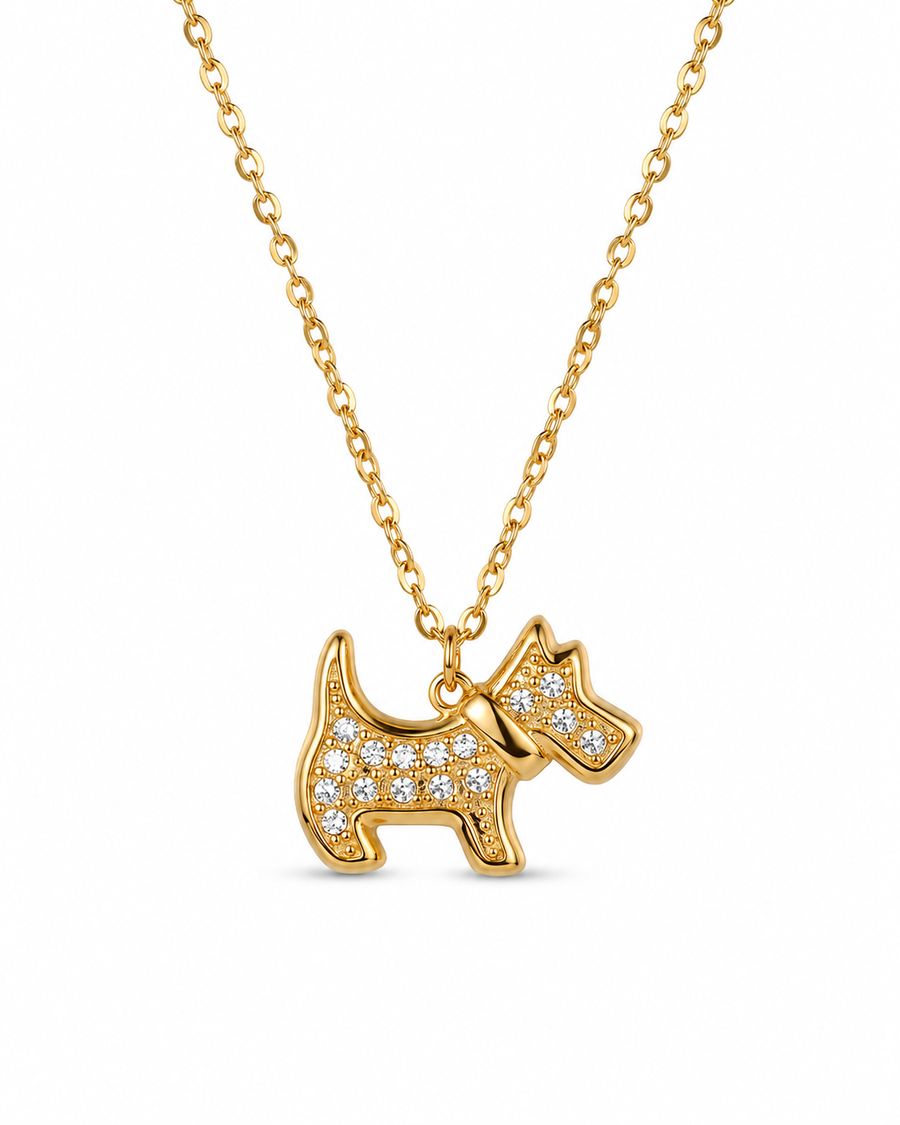 Crystal Scottie Dog Necklace