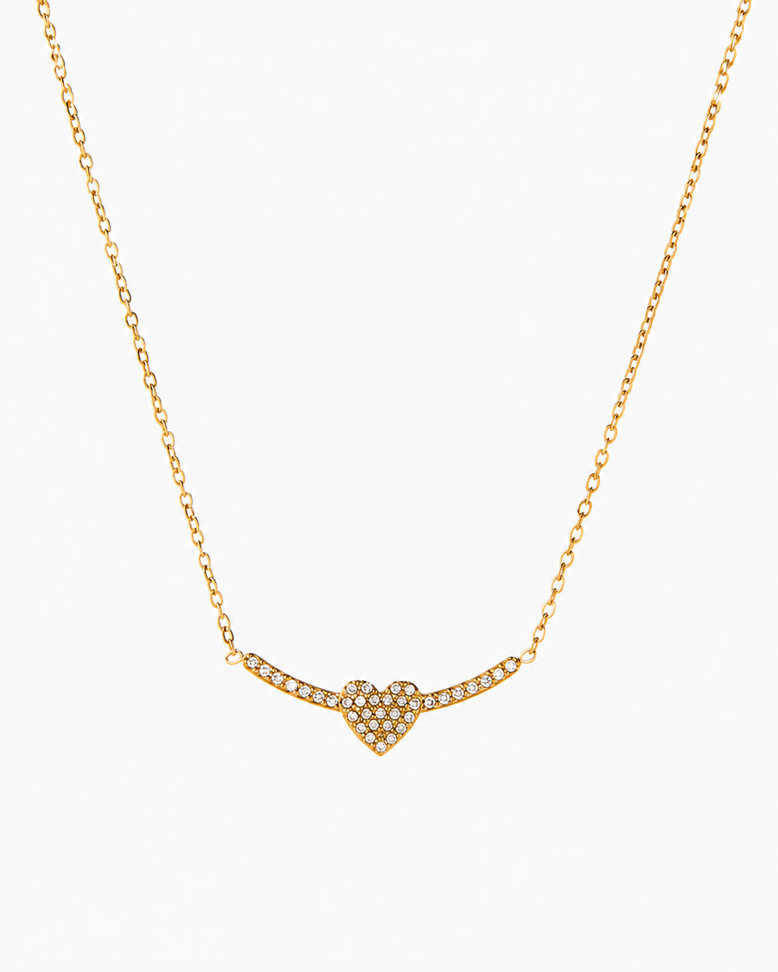 Pavé Heart Bar Necklace alternate view