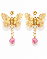 Butterfly Crystal Drop Earrings