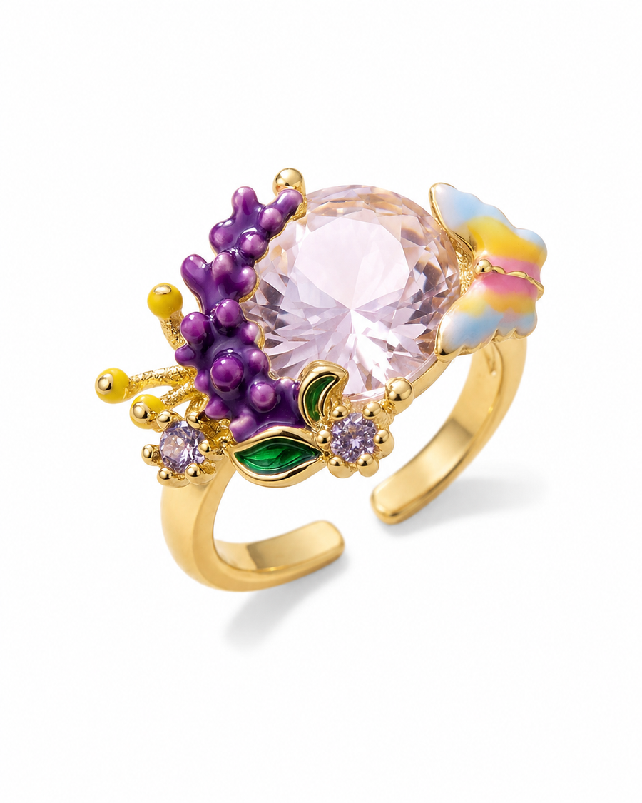 Lavender Garden Open Ring