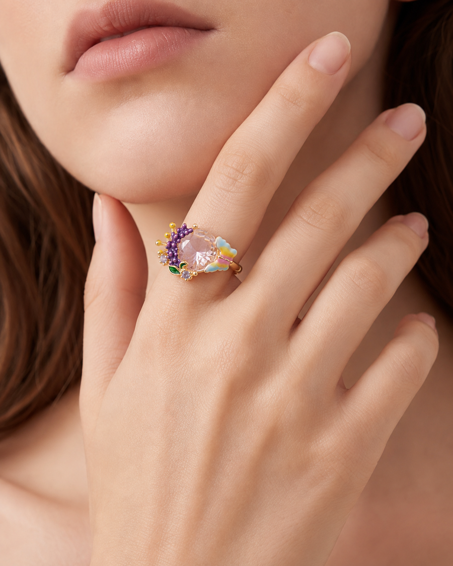 Lavender Garden Open Ring