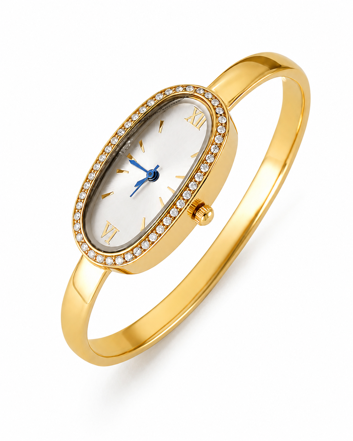 Crystal Bezel Aurelia Oval Bangle Watch