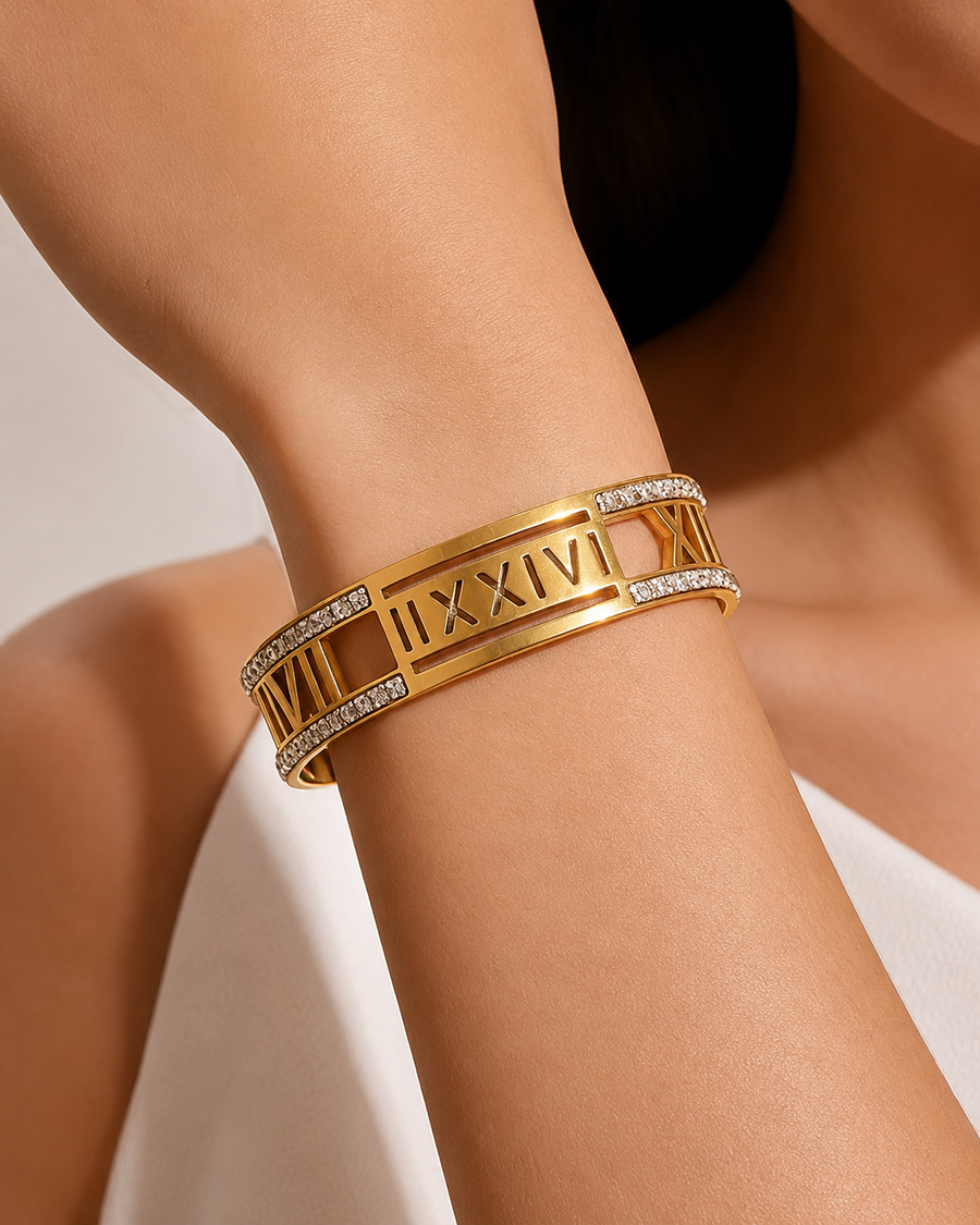 Aurelia Roman Numeral Bangle