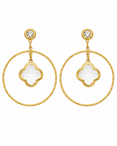 Clover Halo Drop Earring Series